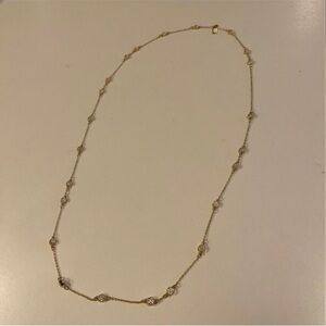 Kate Spade Elegant Gold Necklace with Crystal Accents